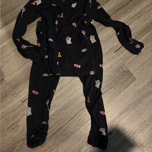 Kyte BABY Dark Pajama Set with Halloween Candy Print Trick or Treat